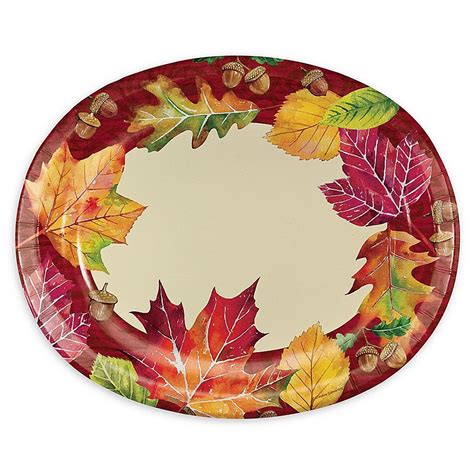 autumn plastic plates